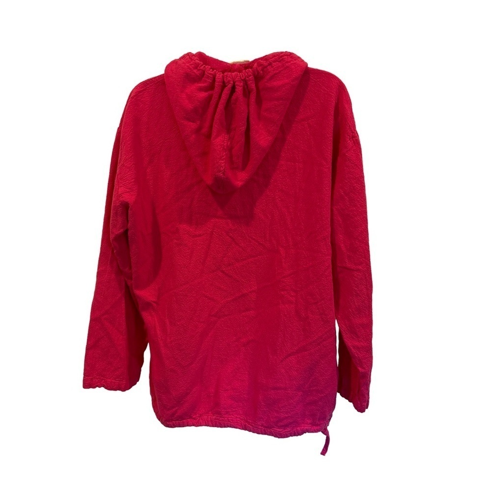 Soft Surroundings Hot Pink Hooded Pullover - Picture 2 of 5